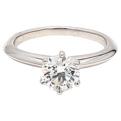 Tiffany and Co 1.25 Carat Round Brilliant Diamond Platinum Engagement Ring