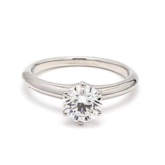 Tiffany and Co 1.26 Carat Round Brilliant Diamond Platinum Engagement Ring