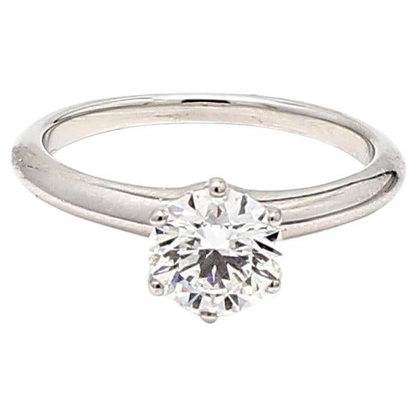 Verlobungsring aus Platin mit 1.26 Karat rundem Brillanten von Tiffany und Co