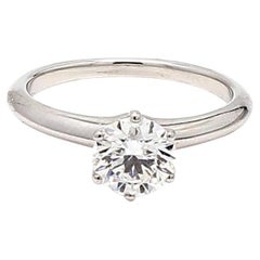 Tiffany and Co 1.26 Carat Round Brilliant Diamond Platinum Engagement Ring