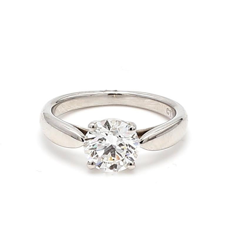 Designer:
Tiffany and Co
Title:
Tiffany and Co 1.27 Carat Round Brilliant Shape G-VS1 Diamond Platinum Engagement Ring
Style:
Engagement
Metal:
Platinum
Gemstone 1:
1.27 Carat Diamond
Number of Stones:
1
Color:
G
Clarity:
VS1
Shape:
Round