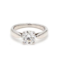 Tiffany and Co 1.27 Carat Round Brilliant Diamond Platinum Engagement Ring