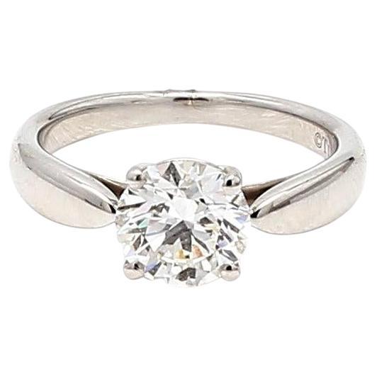 Tiffany and Co 1.27 Carat Round Brilliant Diamond Platinum Engagement Ring