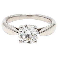 Tiffany and Co 1.27 Carat Round Brilliant Diamond Platinum Engagement Ring