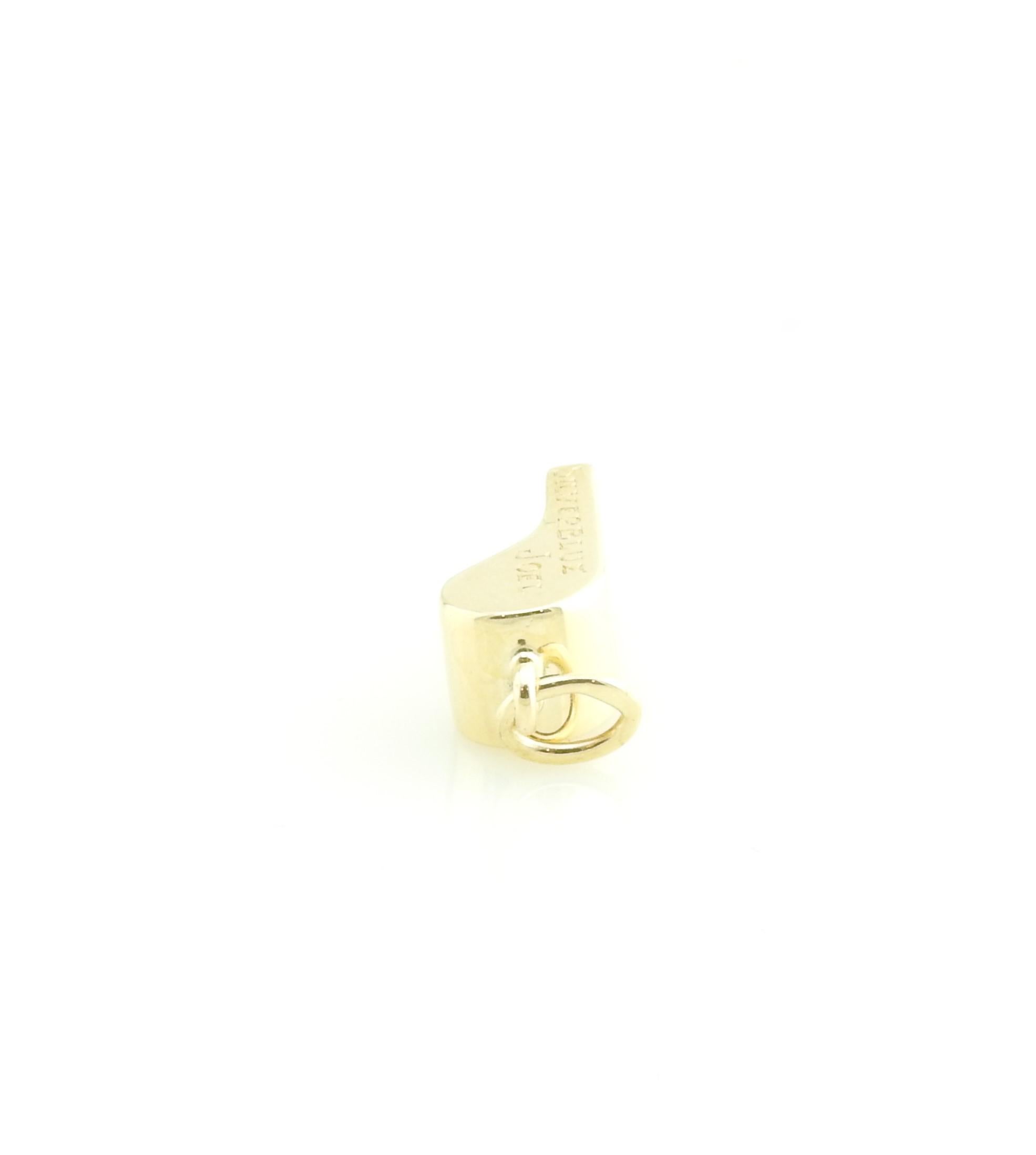 Tiffany & Co. 14 Karat Yellow Gold Whistle Charm 1