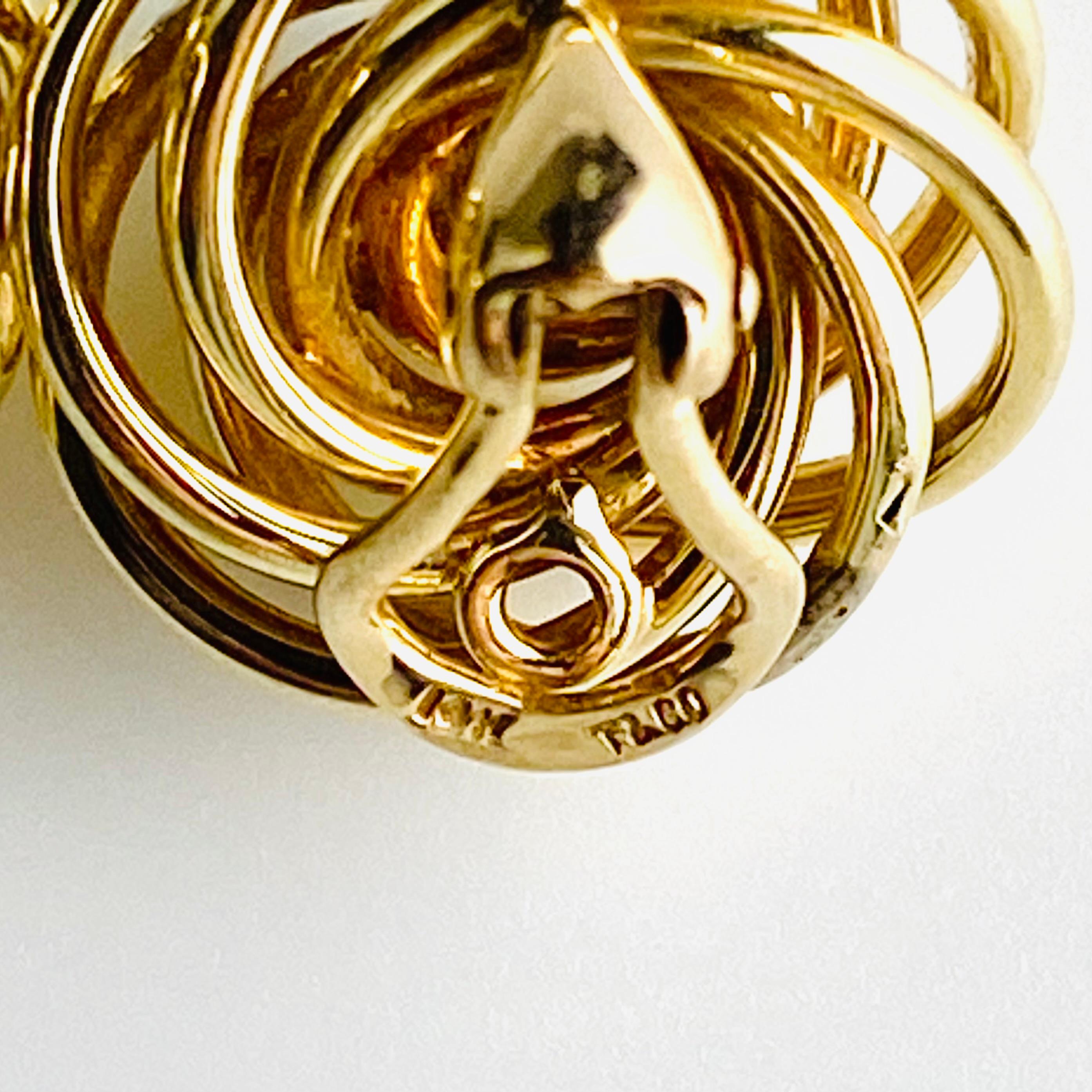 Tiffany and Co. 14K Yellow Gold Pearl Lever-Back Vintage Earrings For Sale 4