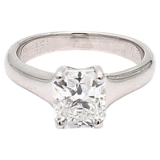Tiffany and Co 1.52 Carat Radiant Cut F-VS1 Diamond Platinum Engagement Ring