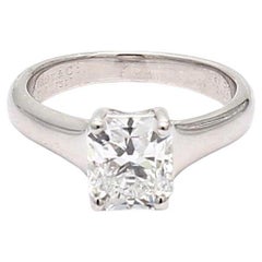 Tiffany and Co 1.52 Carat Radiant Cut F-VS1 Diamond Platinum Engagement Ring