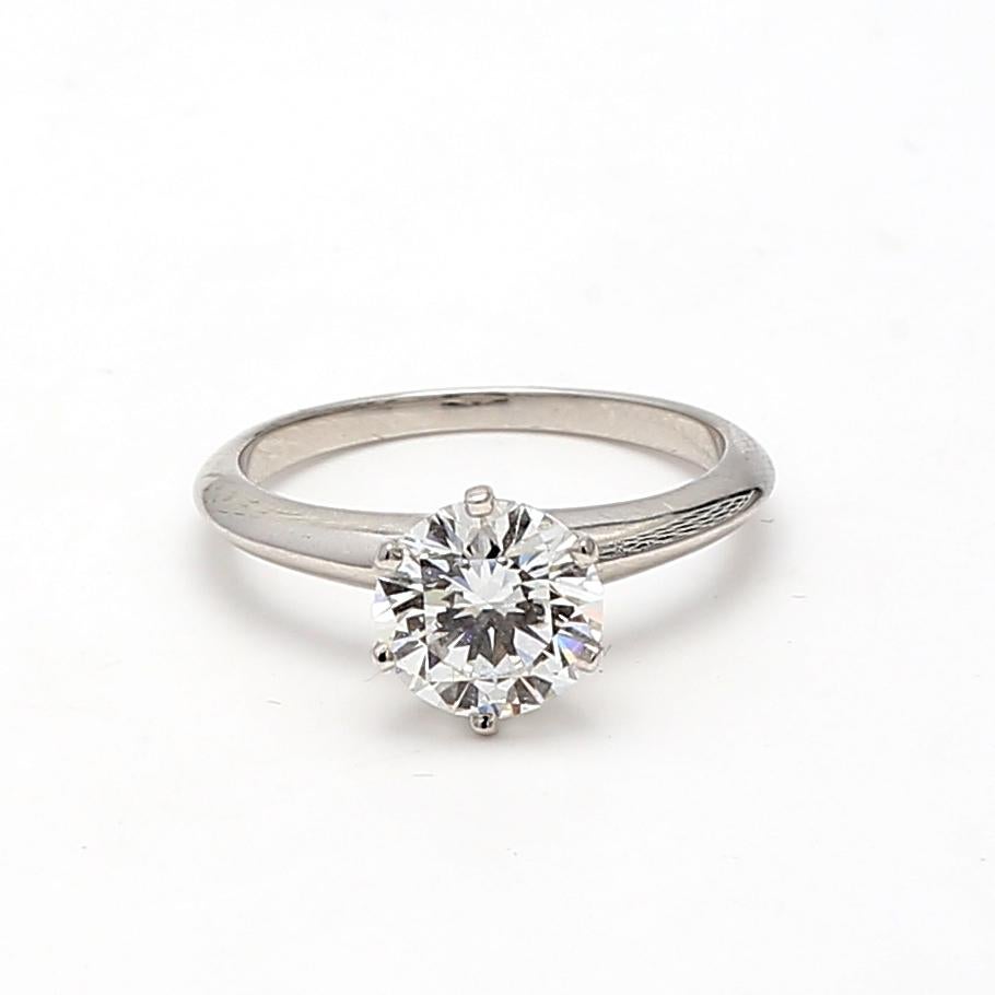 Designer:
Tiffany and Co
Title:
Tiffany and Co 1.58 Carat Round Brilliant G-VVS2 Diamond Platinum Engagement Ring
Style:
Engagement
Metal:
Platinum
Gemstone 1:
1.58 Carat Diamond
Number of Stones:
1
Color:
G
Clarity:
VVS2
Shape:
Round