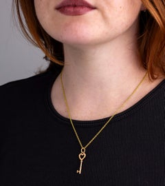 Tiffany and Co 18 Karat Gold Key Pendant