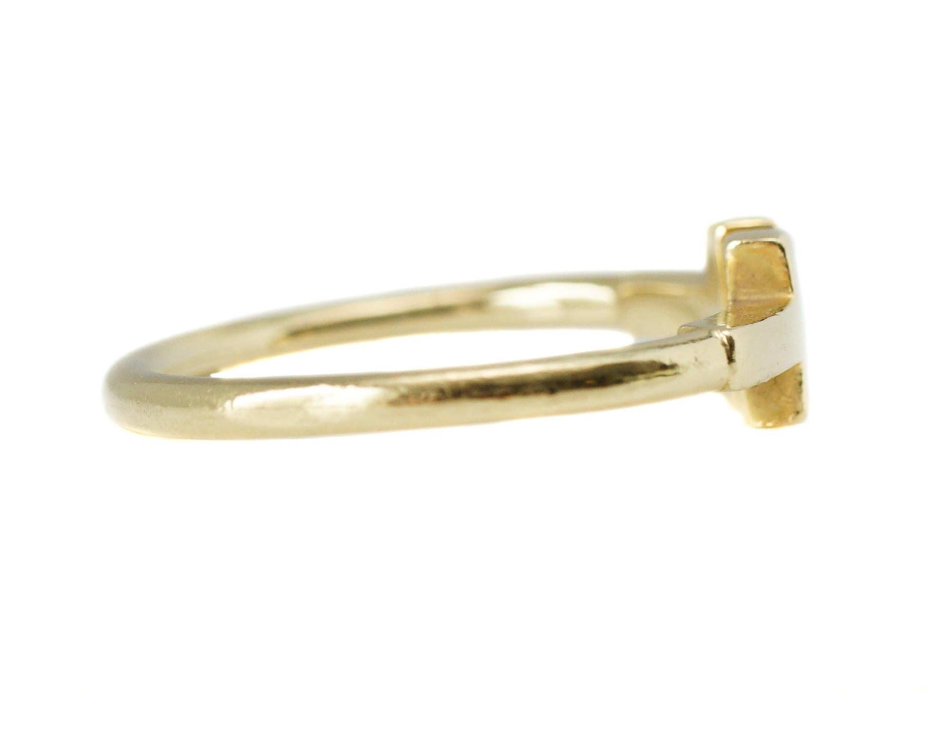 tiffany t gold ring