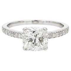 Tiffany and Co. 1,80 Karat kissenförmiger Brillant-Diamant-Platin-Verlobungsring