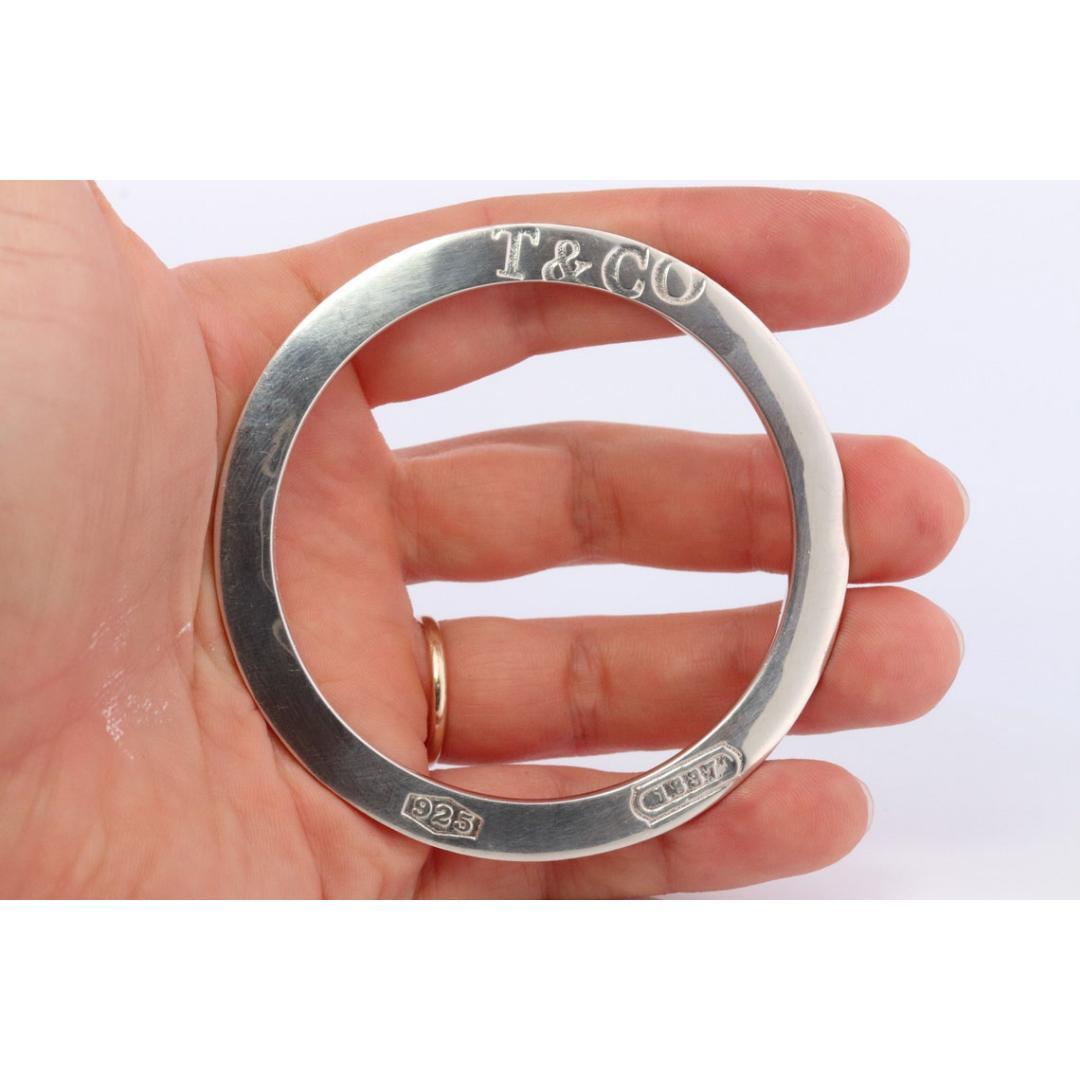 Tiffany & Co. 1837 Sterlingsilber-Armband. RARE flache Scheibe Kreis Armreif 6