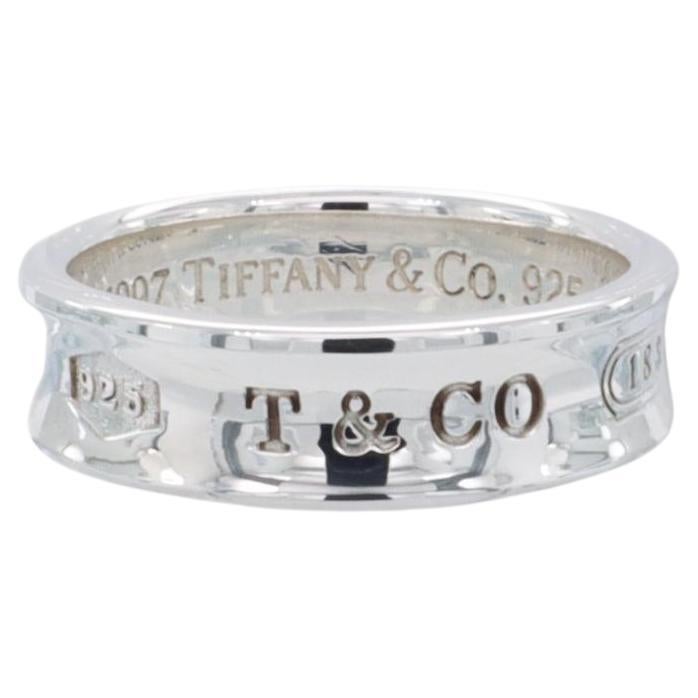 Tiffany and Co. 1837 Sterling Silver Contoured Band Ring, Medium