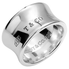 Tiffany and Co. 1837 Wide Sterling Silver Band Ring