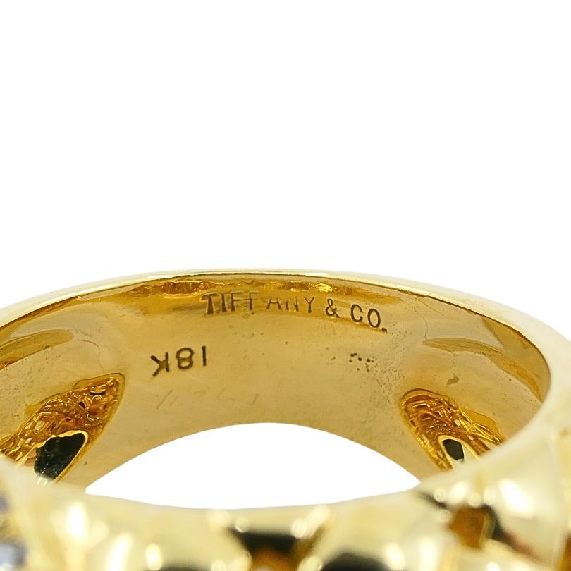 Tiffany & Co. oro 18K  Anello con diamante a cupola Vannerie in vendita 2