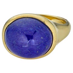 Bague Tiffany and Co 18k, 10,1 grammes, lapis 14ct 