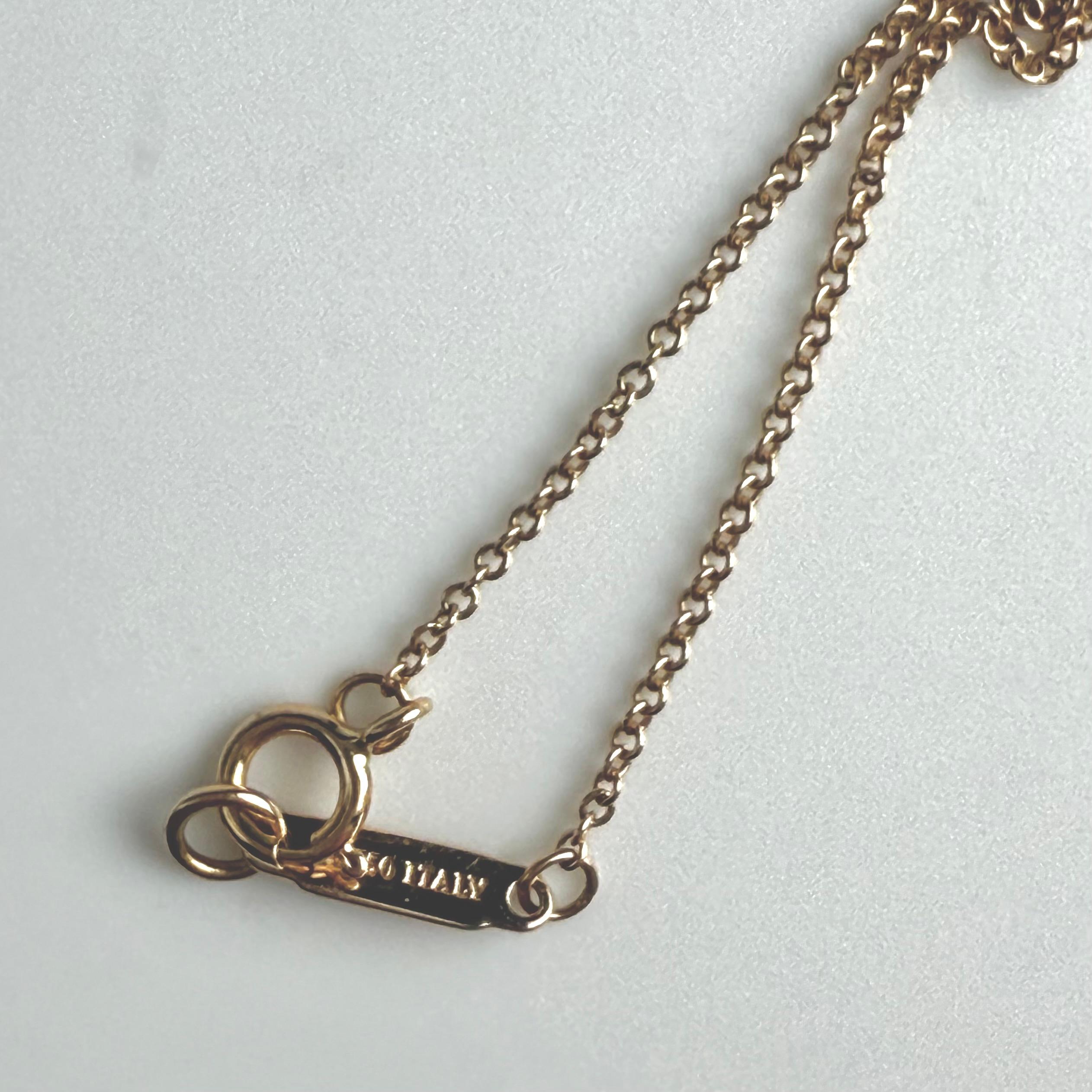Donna Tiffany & Co. Collana con fiocco delicato in oro rosa 18 carati e diamanti in vendita