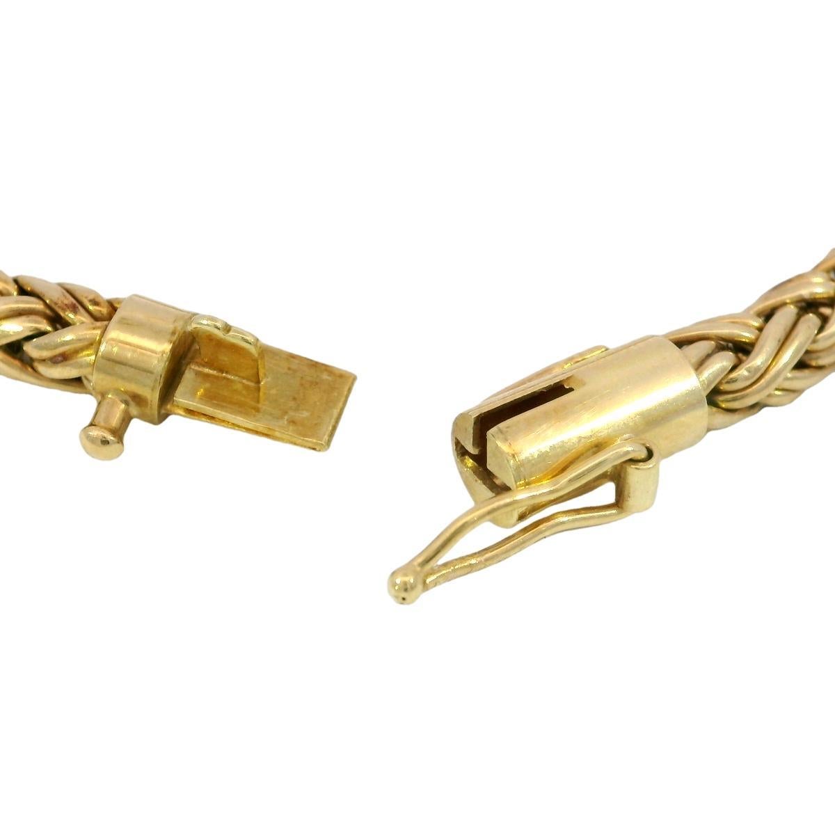 Tiffany and Co. 18K Wheat Chain Braided Bracelet 12.5 Grams 6