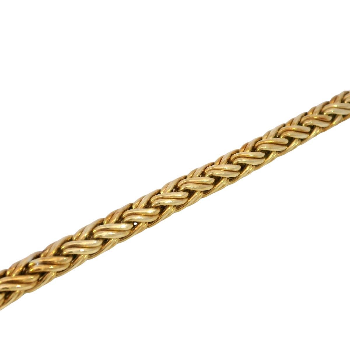 Tiffany and Co. 18K Wheat Chain Braided Bracelet 12.5 Grams 8