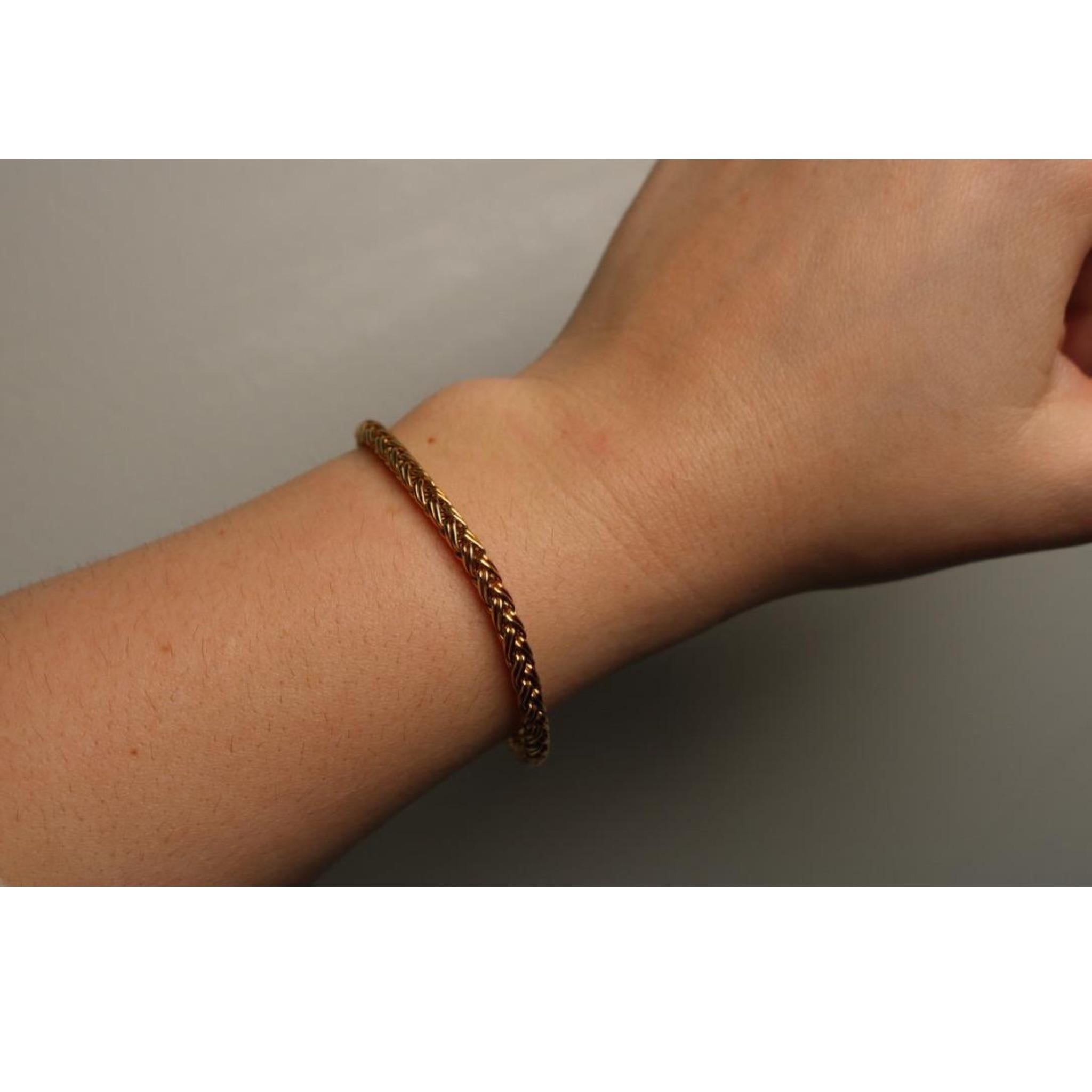 Tiffany and Co. 18K Wheat Chain Braided Bracelet 12.5 Grams 10