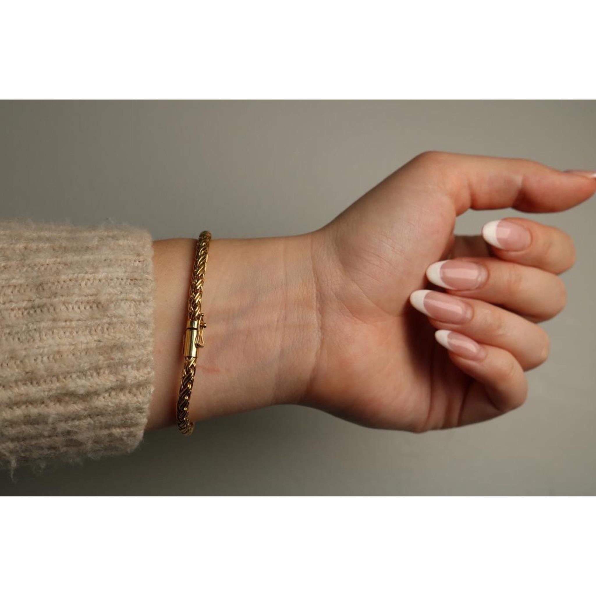 Tiffany and Co. 18K Wheat Chain Braided Bracelet 12.5 Grams 11