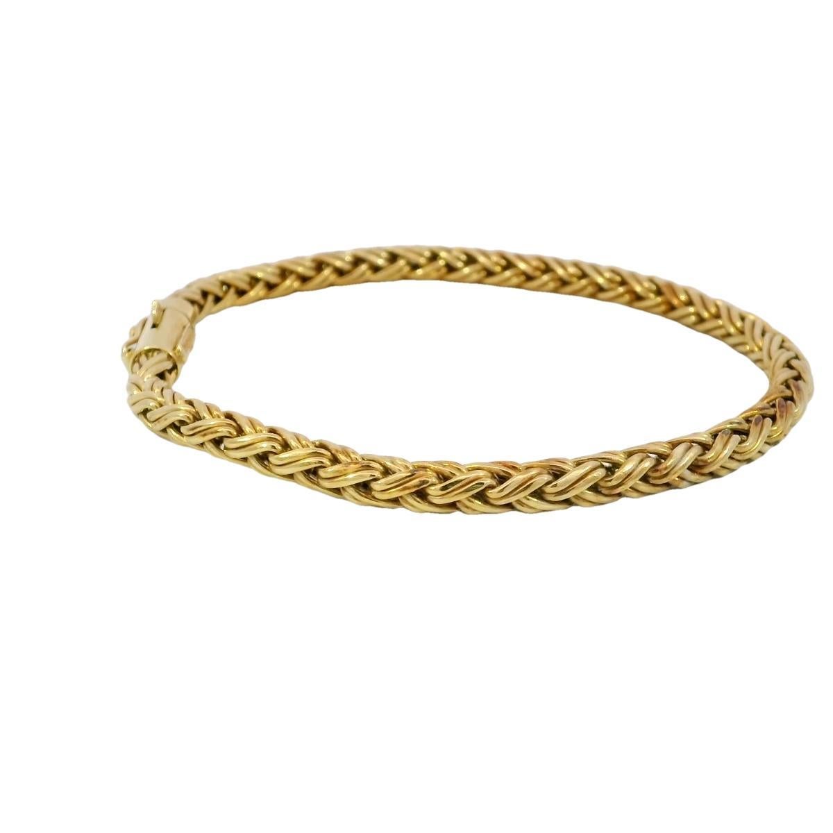 Tiffany and Co. 18K Wheat Chain Braided Bracelet 12.5 Grams 1
