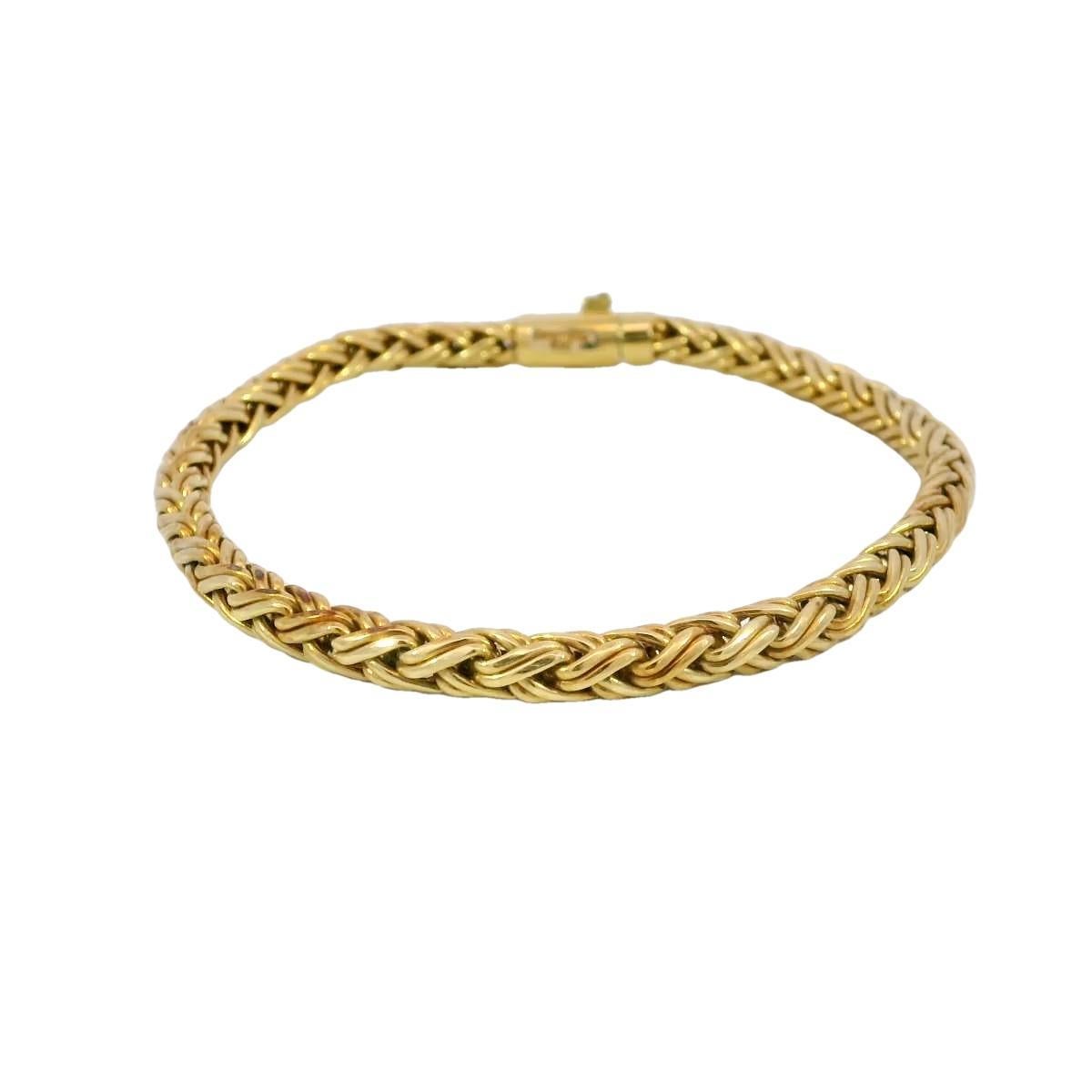 Tiffany and Co. 18K Wheat Chain Braided Bracelet 12.5 Grams 3