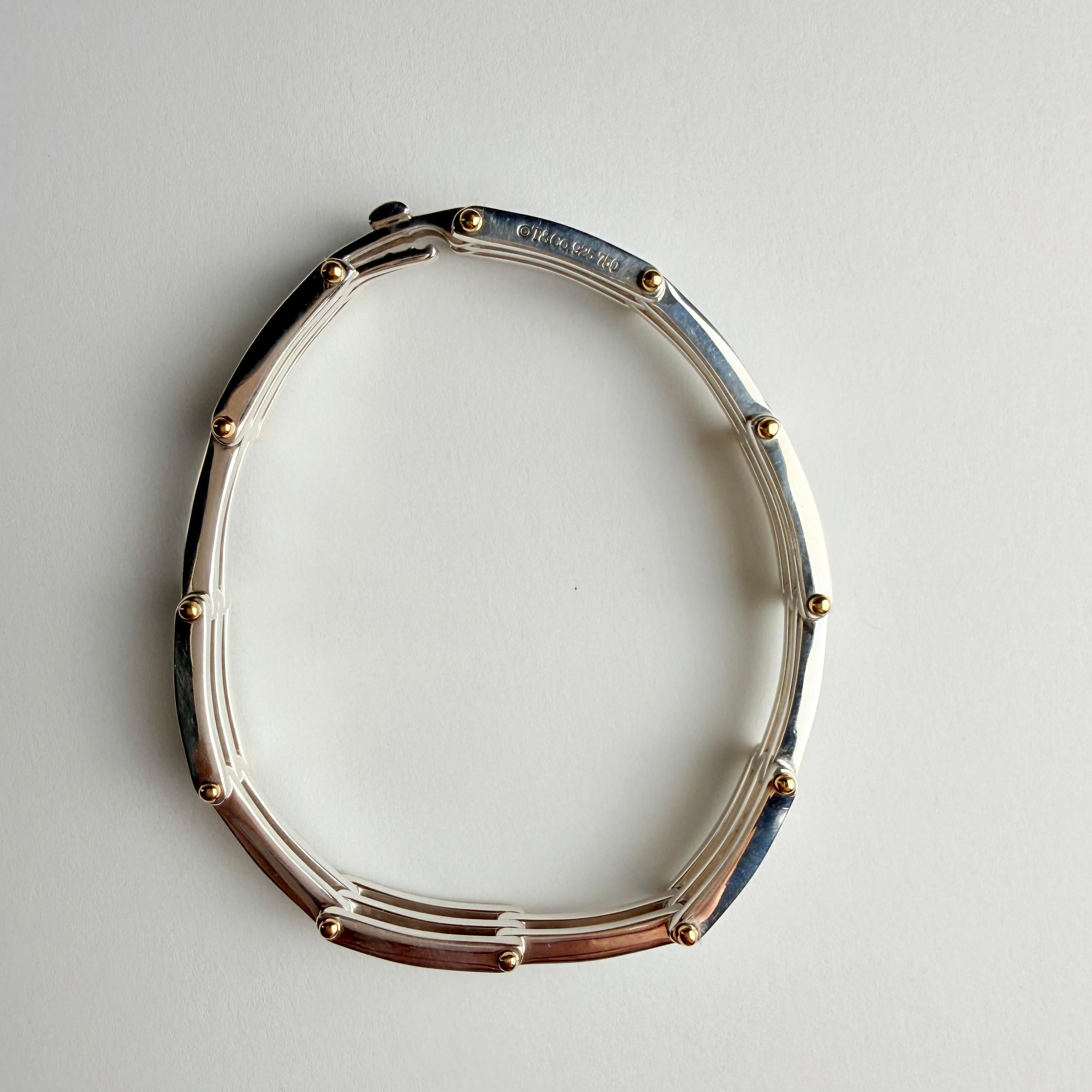 Bracciale A. Link & Co. in oro giallo 18 carati e argento sterling, lunghezza 8