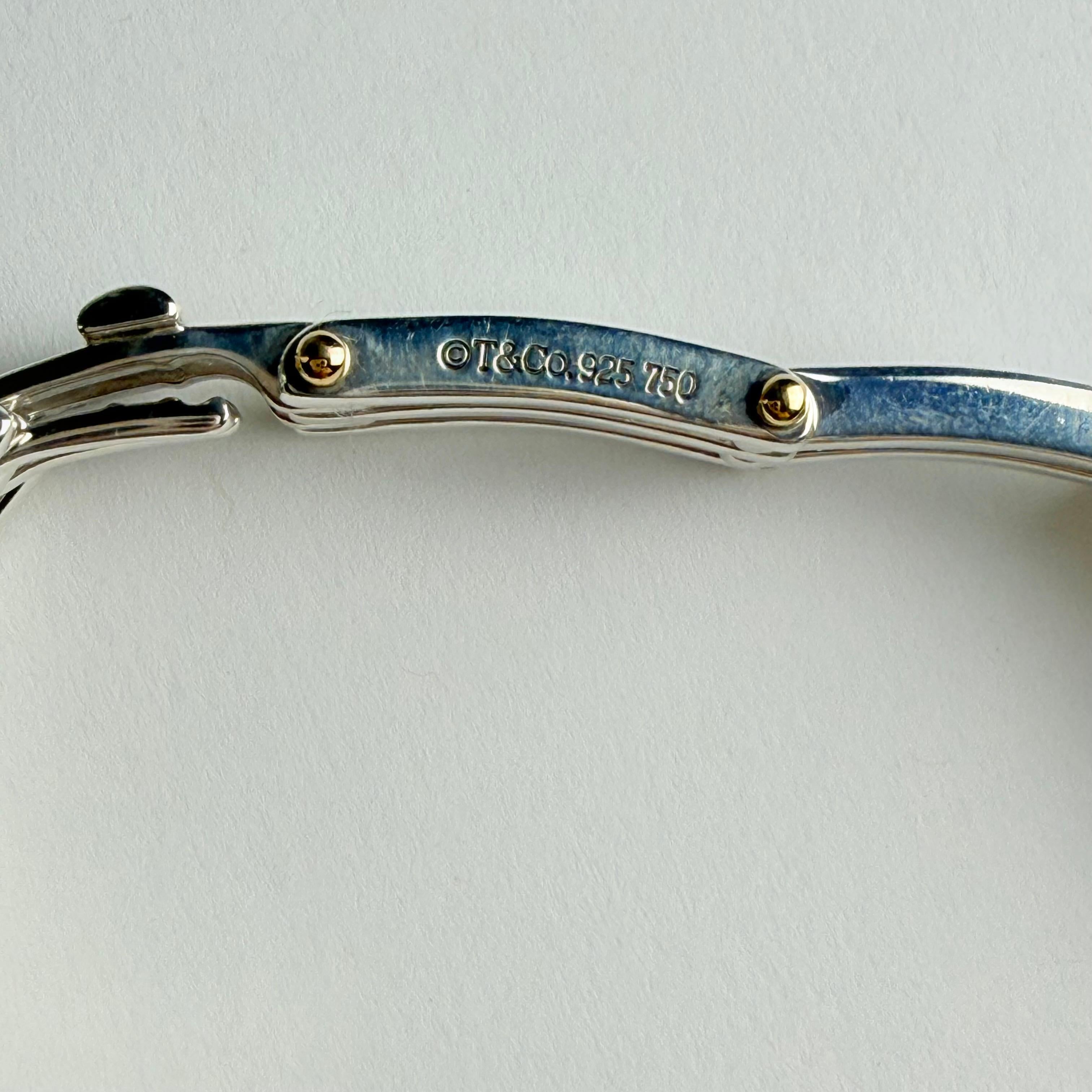 Moderno Bracciale A. Link & Co. in oro giallo 18 carati e argento sterling, lunghezza 8