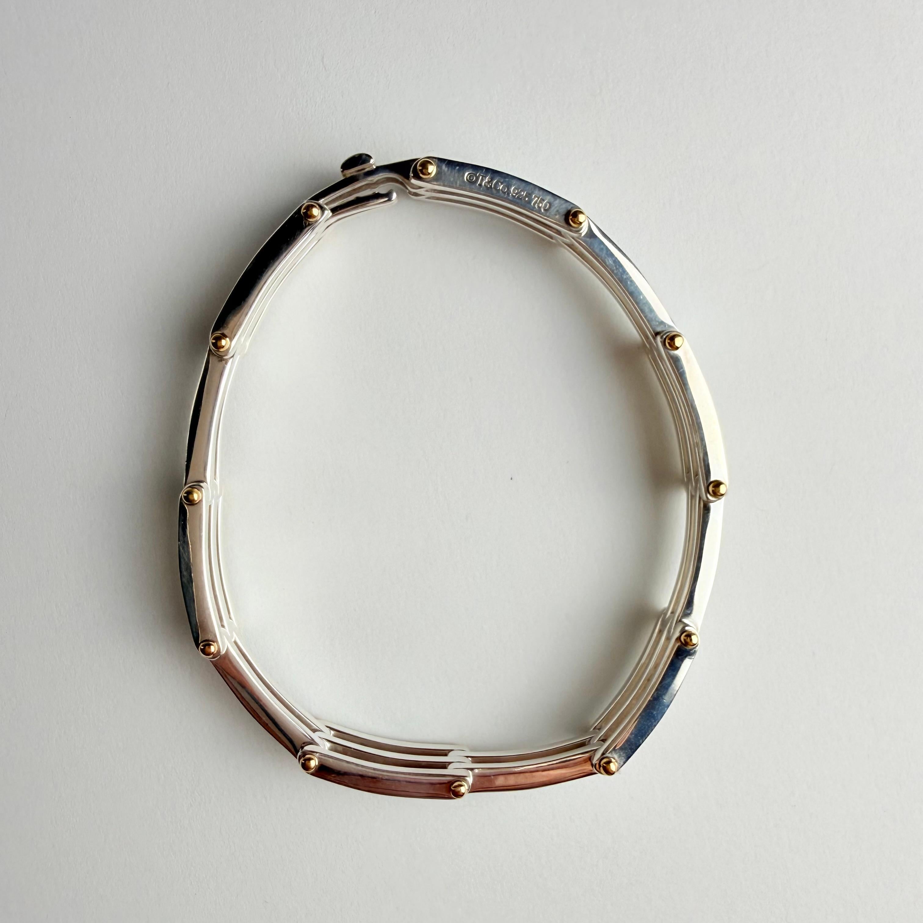 Donna Bracciale A. Link & Co. in oro giallo 18 carati e argento sterling, lunghezza 8