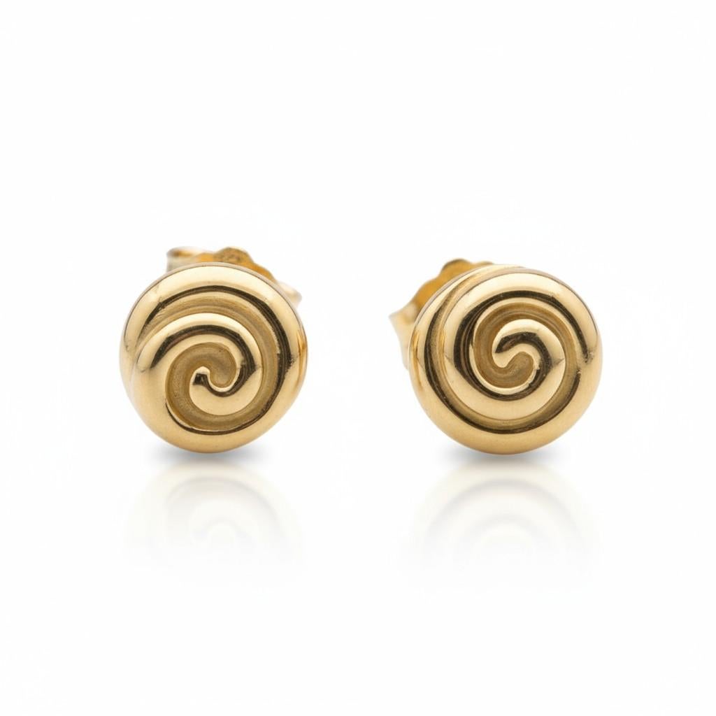 Tiffany & Co. Orecchini a perno a spirale in oro giallo 18k larghi 0,30 pollici in vendita 5