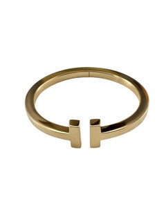Tiffany and Co. 18K Yellow Gold T Square Open Bracelet #24074