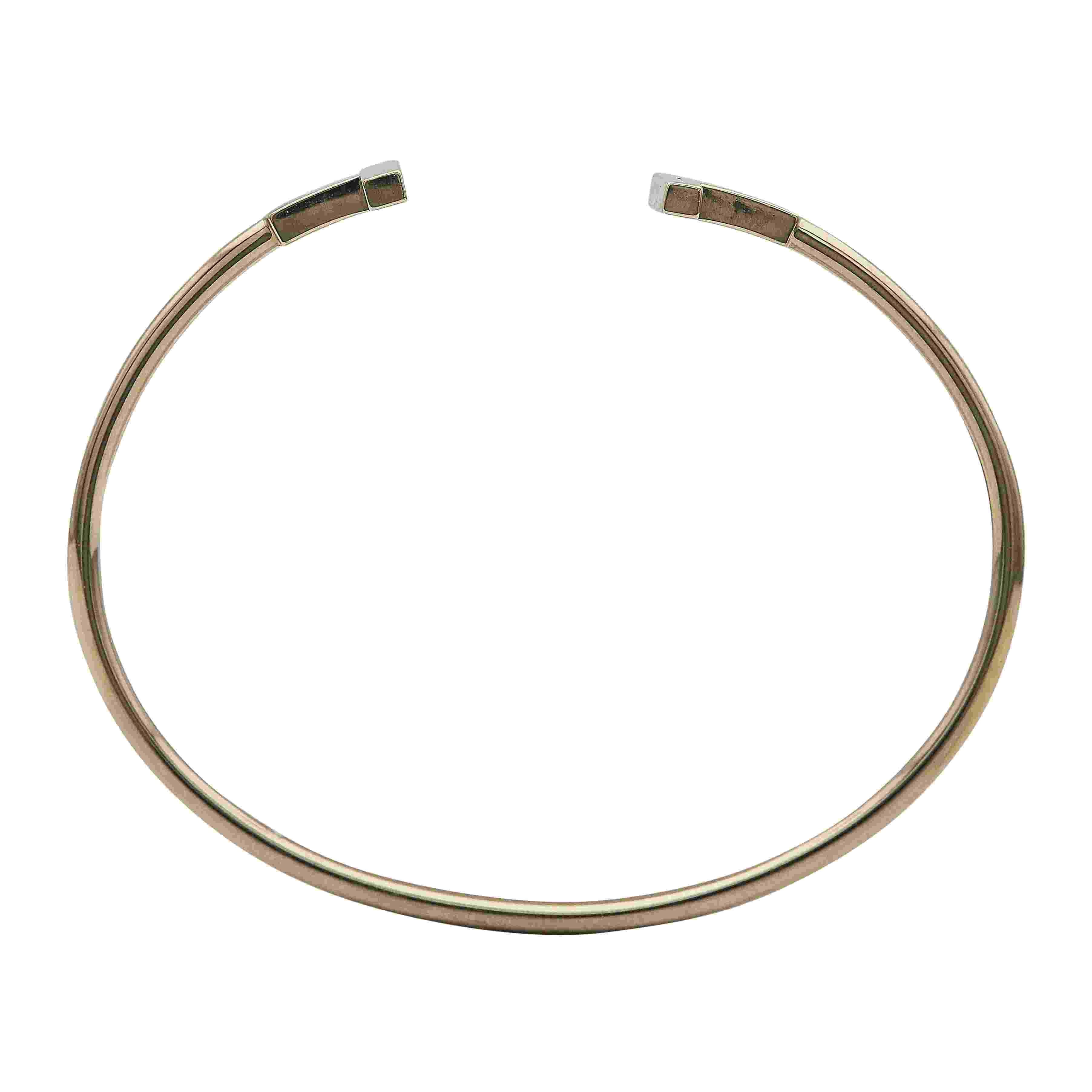 Women's Tiffany and Co 18K Yellow Gold T Wire Bracelet For Sale