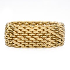 Tiffany and Co. 18k Yellow Gold Woven Somerset Mesh Ring