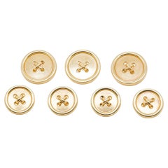 Tiffany & Co 1960's 14K beschriftet Original Gold Button Set von 7 Stücken Antik