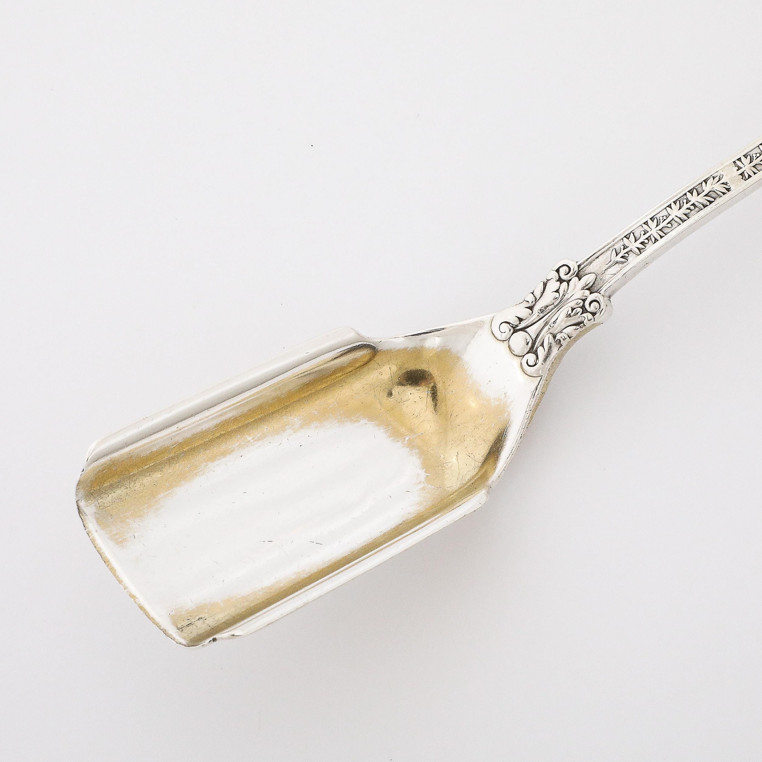 Tiffany and Co. 19th Century Sterling and Gold Serving Spoon in Olympian Pattern For Sale 3