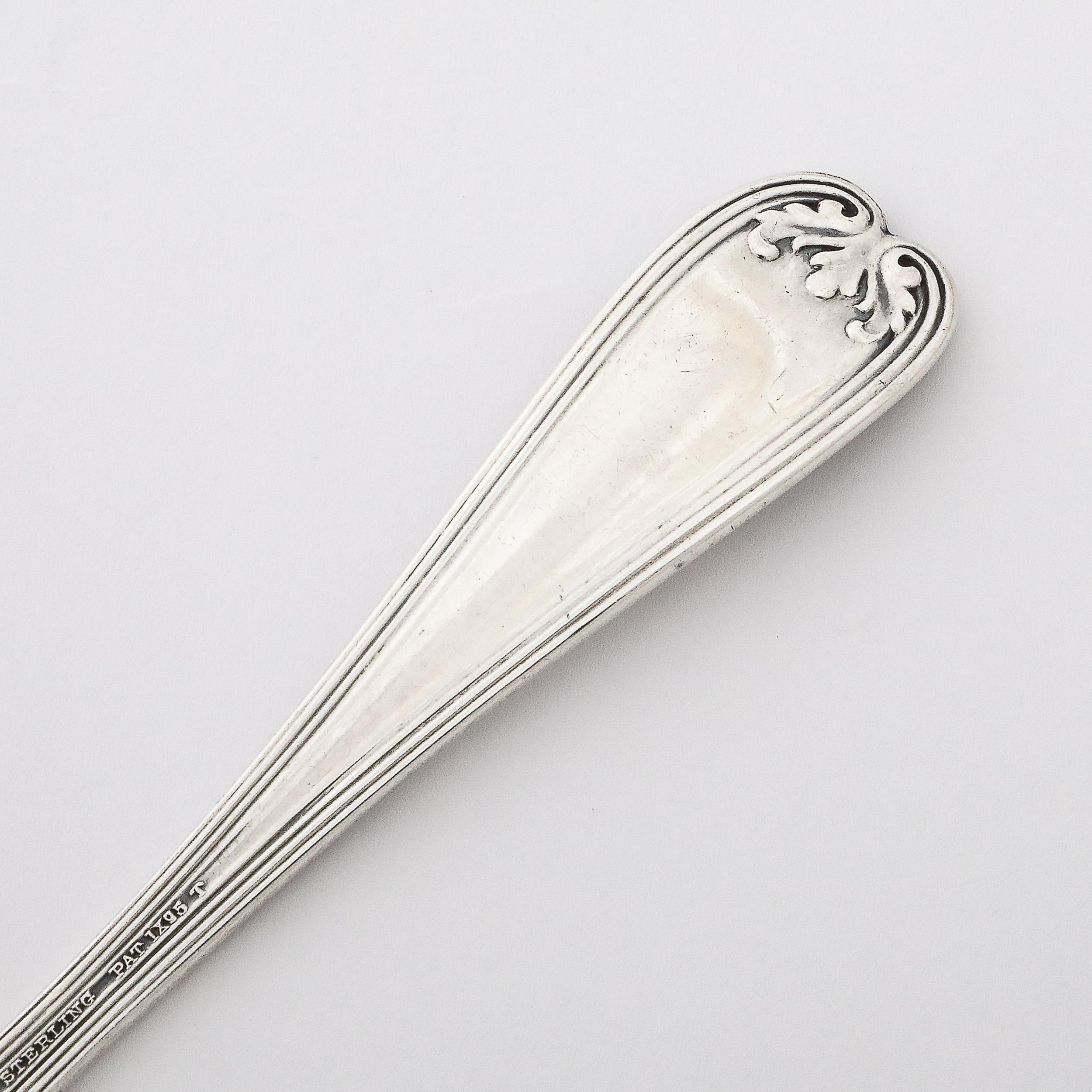 Neoclassical Tiffany and Co. 19th Century Sterling Silver Food Pusher in Pattern IX95 T