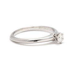 Tiffany and Co. .25ctw Diamond Engagement Ring, Platinum, Ring Size 7.5