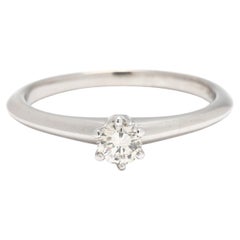 Tiffany & Co. Verlobungsring, Platin, Ring Größe 7,5, .25 Karat Diamant