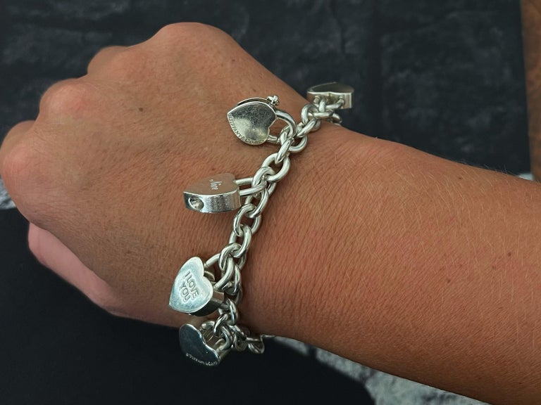 Tiffany Charm Bracelet On Wrist Tiffany And Heart Charm Bracelet