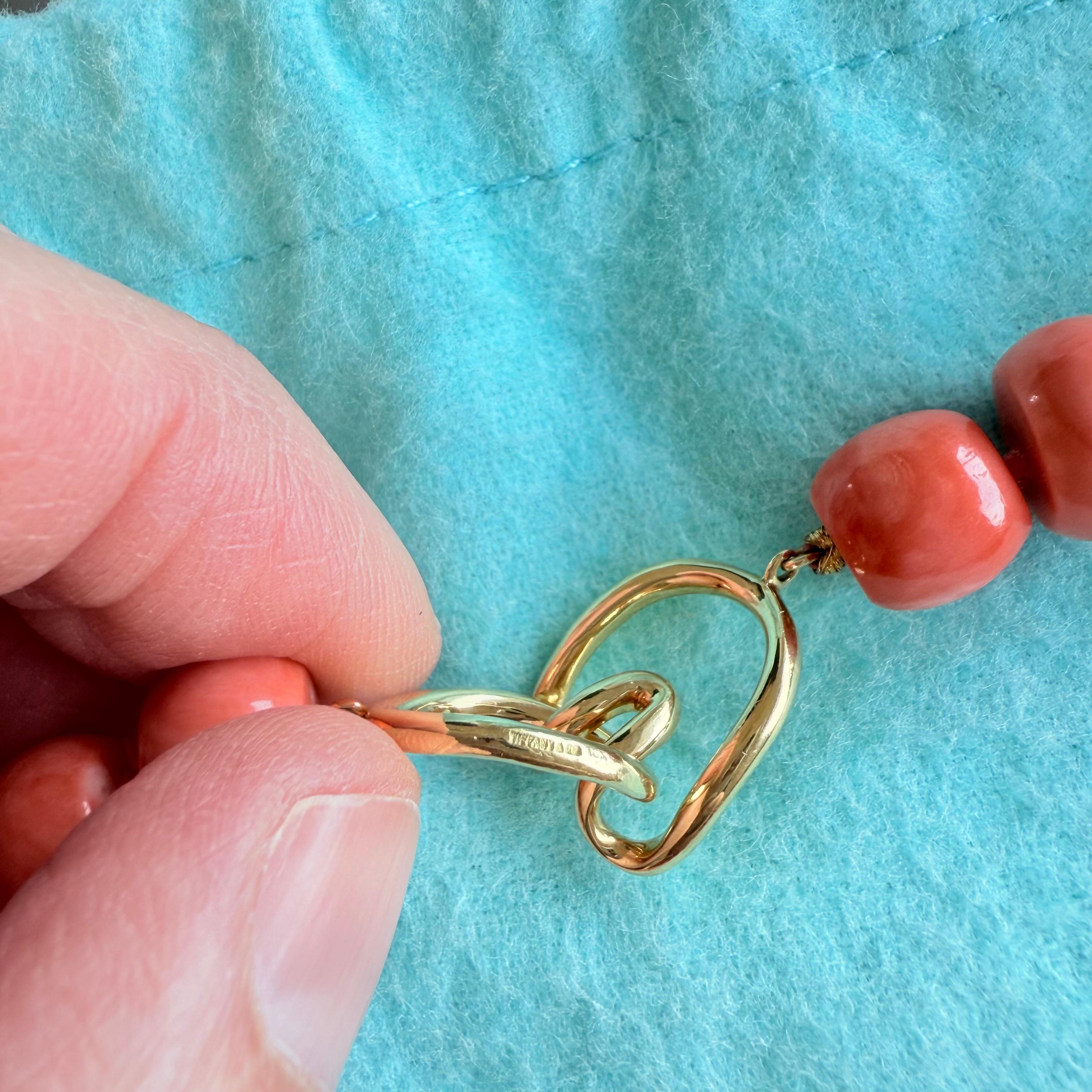 Tiffany and Co Angela Cummings Large Coral Necklace 18k For Sale 2