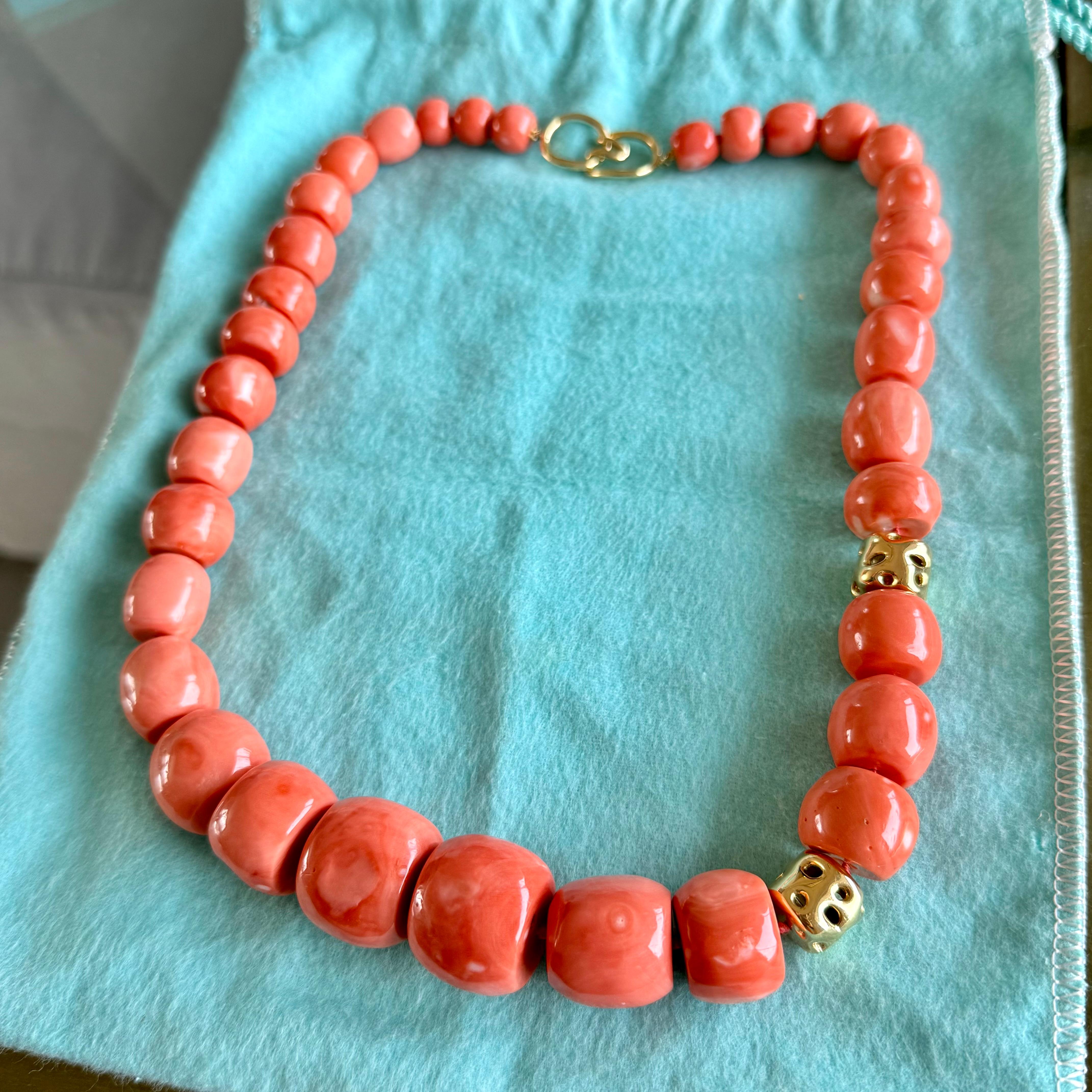 Tiffany and Co Angela Cummings Large Coral Necklace 18k For Sale 4