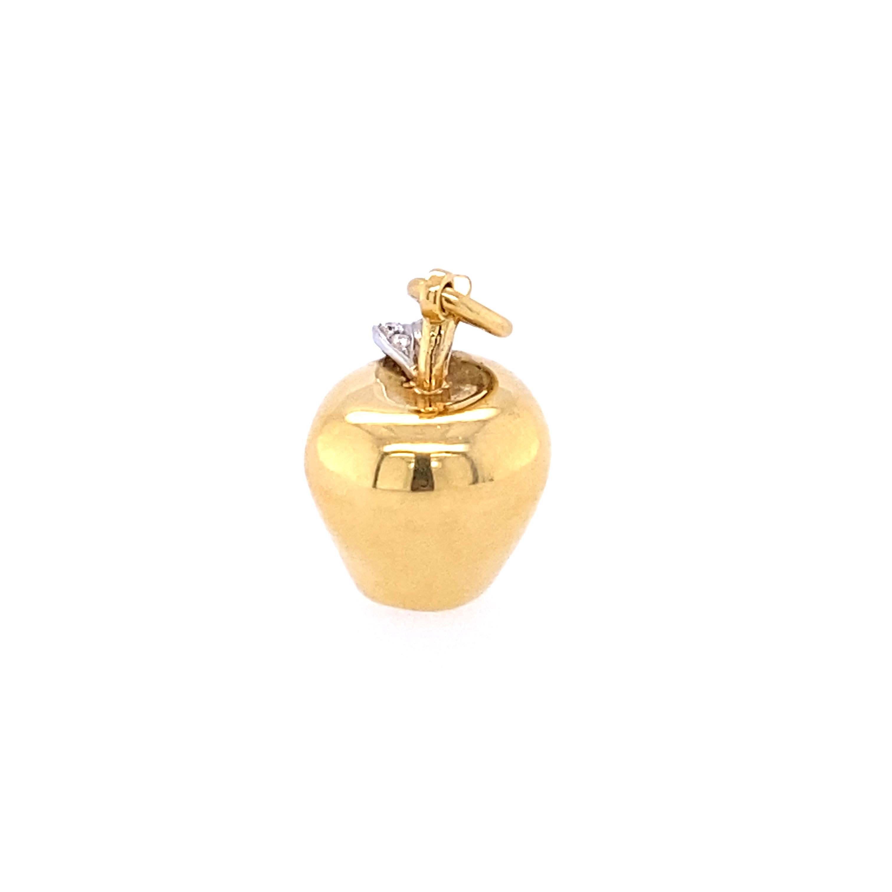 Round Cut Tiffany and Co. Apple Charm
