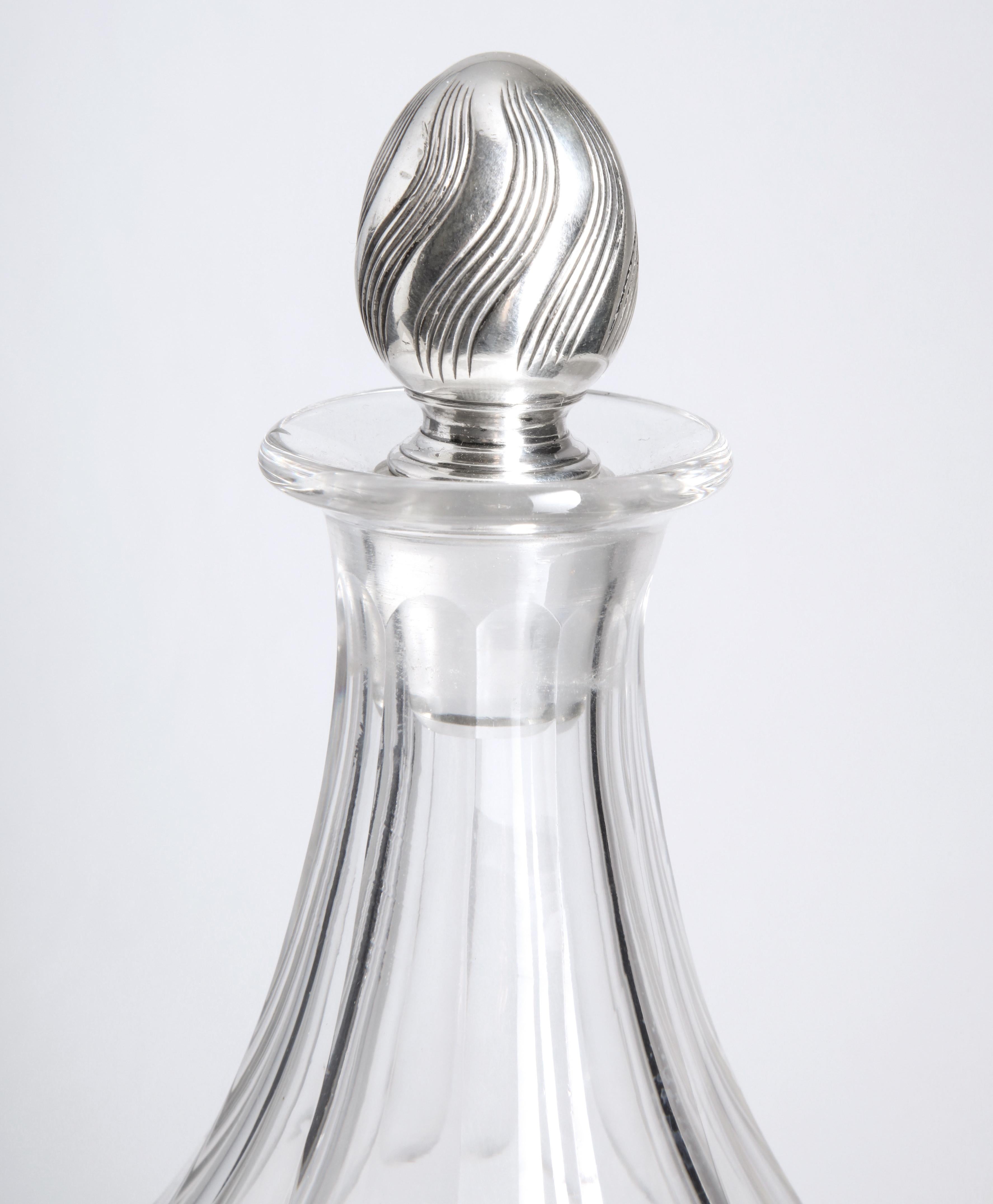 Tiffany and Co. Art Nouveau Sterling Silver, Mounted Decanter In Good Condition In New York, NY