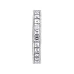 Tiffany and Co. square step cut Channel Set Eternity Band