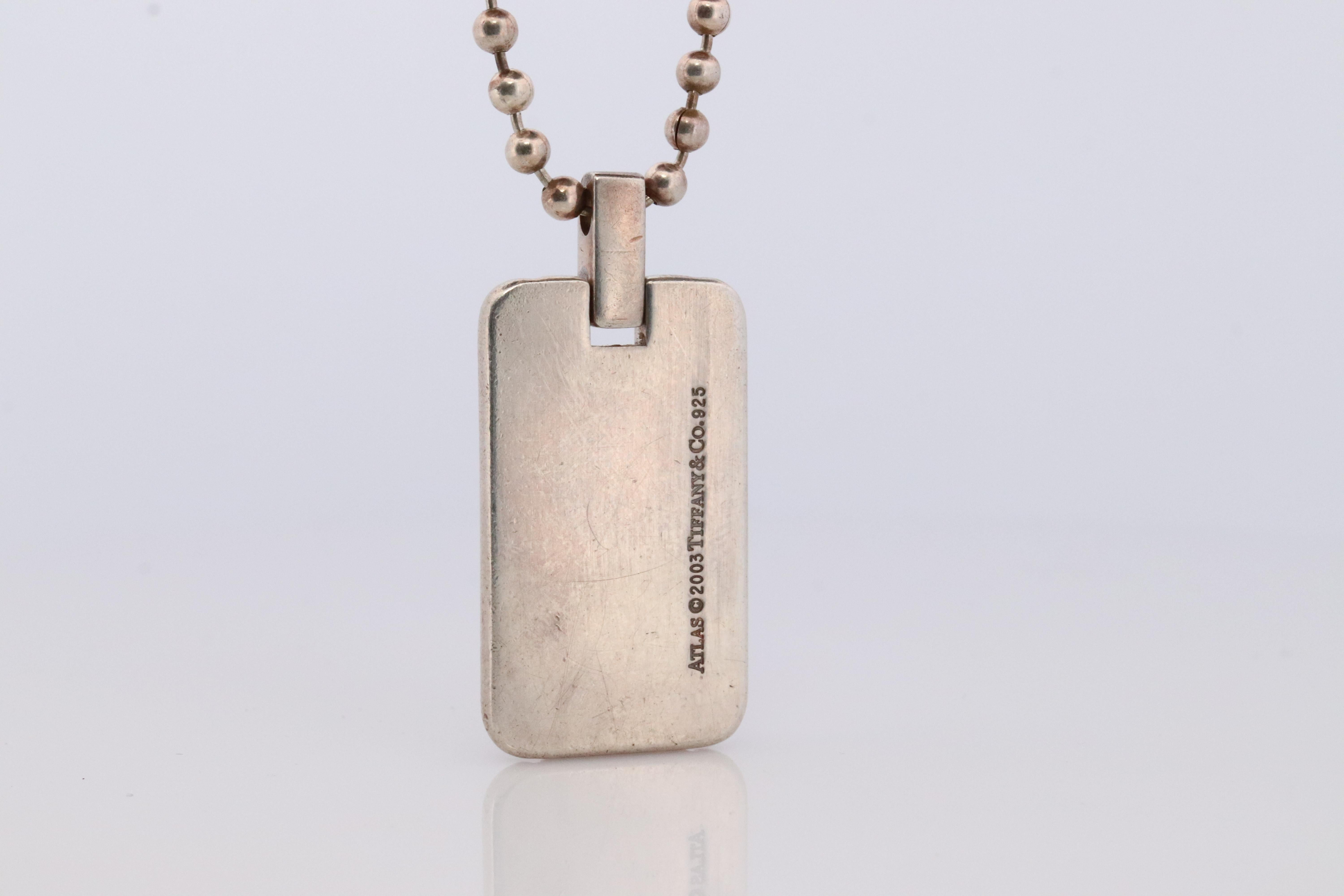 tiffany atlas necklace silver
