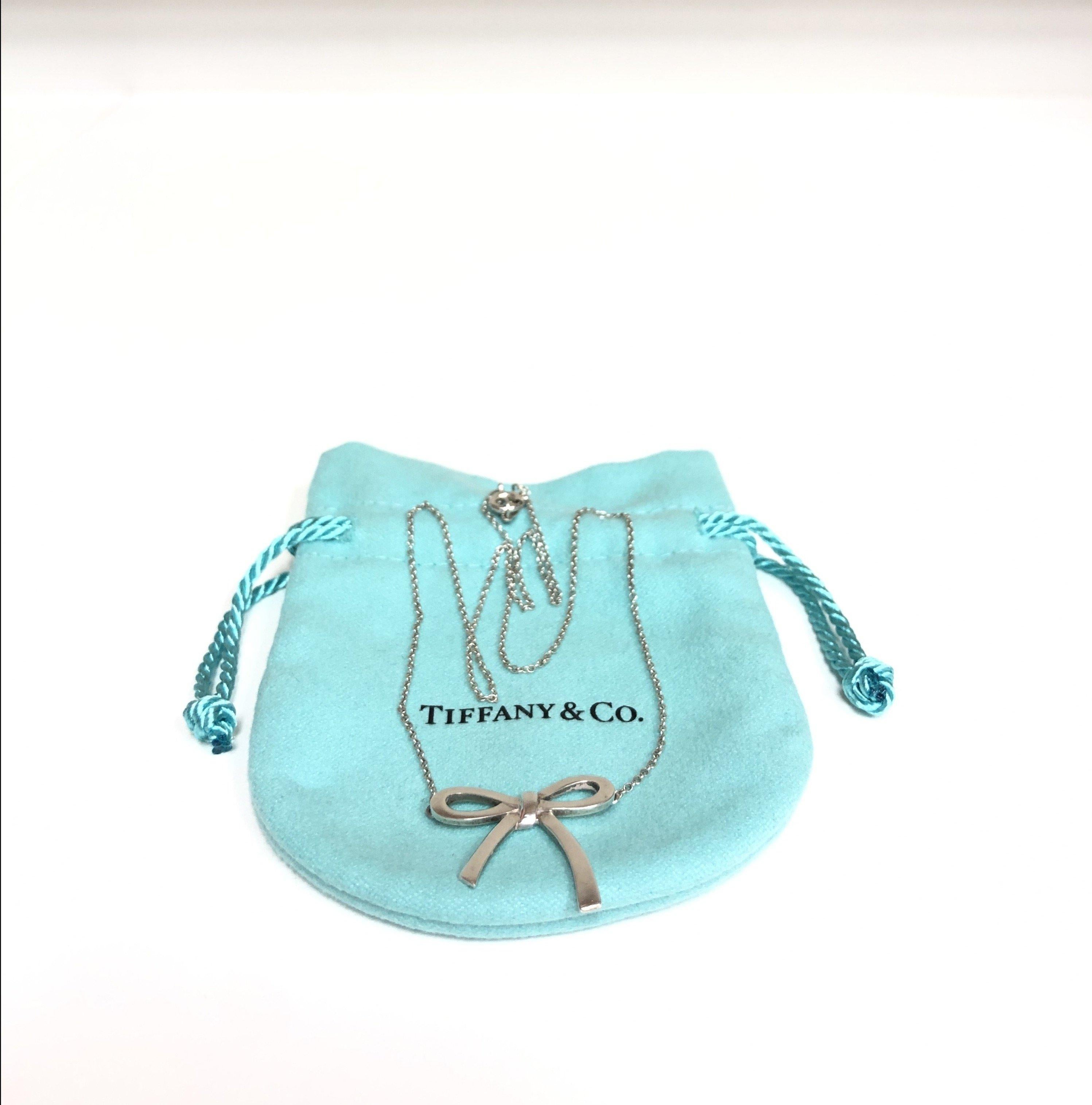 tiffany and co bow necklace