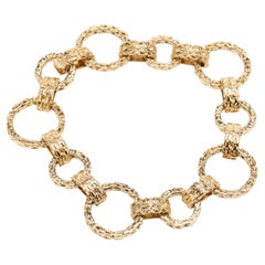 Tiffany & Co. Pulsera Bizantina de Eslabones, Oro Amarillo 18k, Largo 7,5 Pulgadas