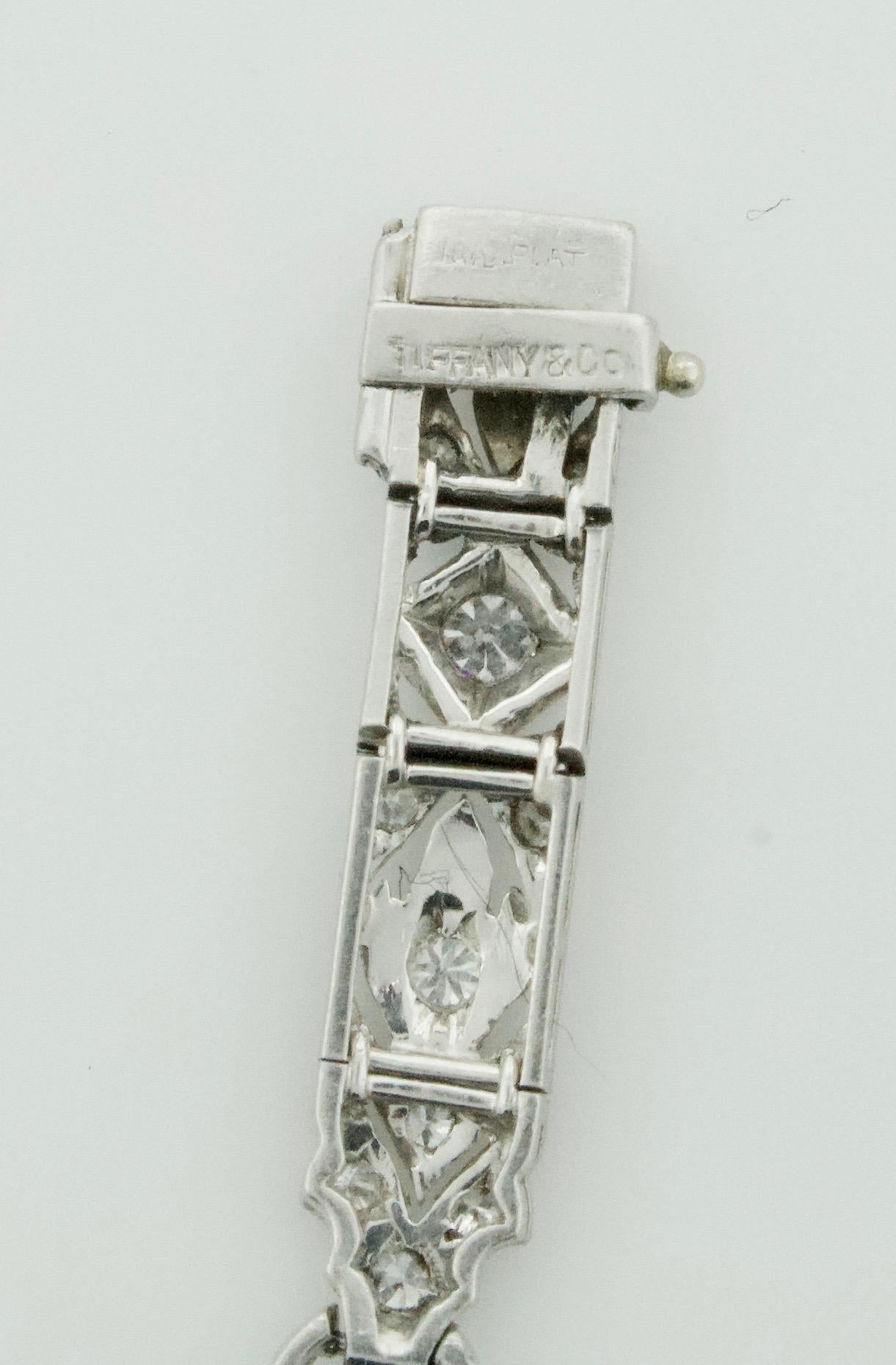 Tiffany & Co. Diamond Bracelet in Platinum, circa 1930s In Excellent Condition In Wailea, HI